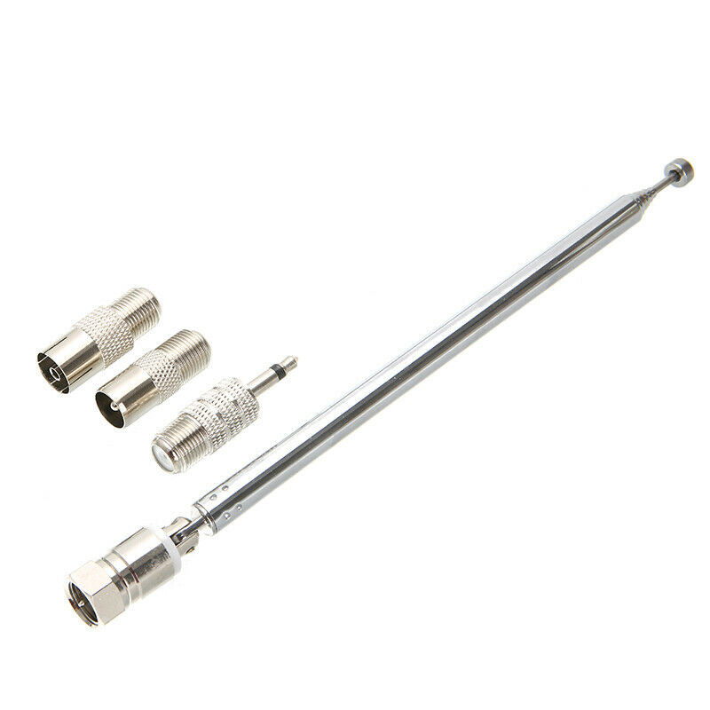 Neue Teleskopantenne DAB FM-Radioantenne mit 3 Adaptern HiFi AV-Receiver Mini-System 3,5-mm-Adapter FM-Radio Kupferantenne