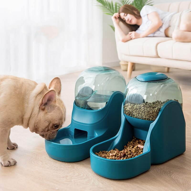 Bebedero para perros y gatos de 3,5 l, botella de agua potable, cuencos para gatitos, contenedor de alimentación lenta, suministros para mascotas