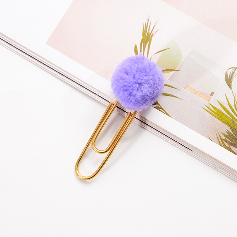 10 pièces/paquet cochon signet dessin animé Kawaii rouleau queue cochon Mini mignon trombone fille bricolage main compte petite broche fournitures de bureau: 10Pcs Purple