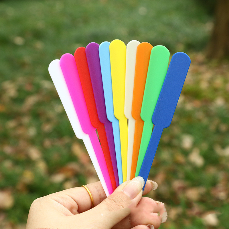 Etiquetas plásticas à prova d'água para plantas de jardim, 100 peças, marcadores para berçário, vasos de flores, sinal de mudas, ferramentas de decoração de jardim diy