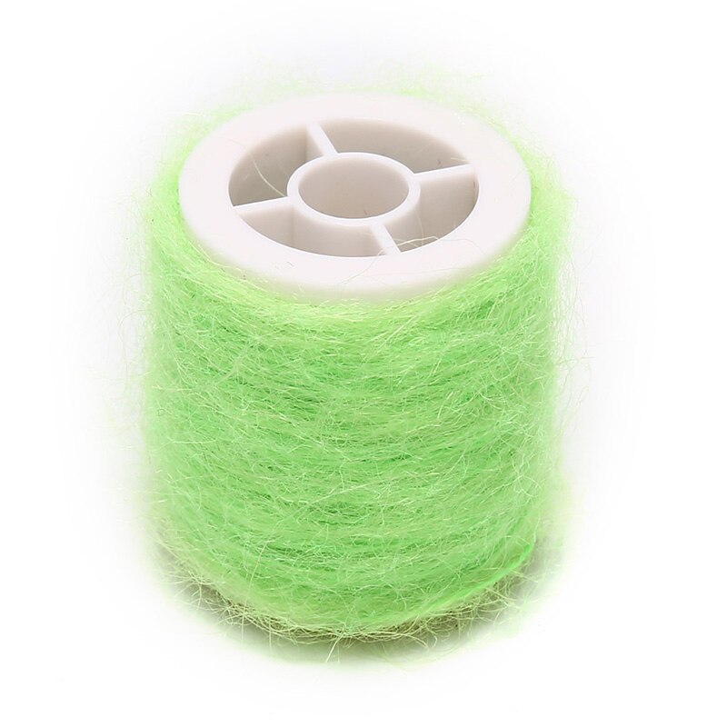 1 Roll Fly Tying Leech Mohair Yarn Long Angora Hair Twisted Fly Tying Yarn Caddis Hairy Nymph Body Tying Materials 7 Colors: Green