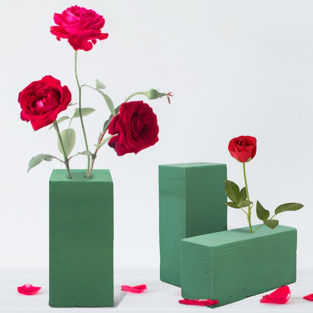 Floral Foam Block Flower Styrofoam Bricks Wedding Flower Holder Artificial Handle Bridal Foam Roses Foam Flowers Home Decoration