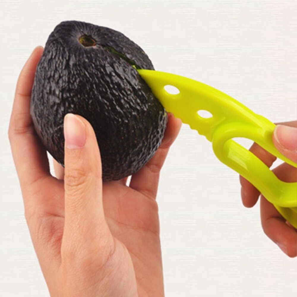 Groene Plastic Avocado Snijden Mes Corer Slicer Fruit Dunschiller Ventiel Remover Keuken Rasp Shredder Groente Tool