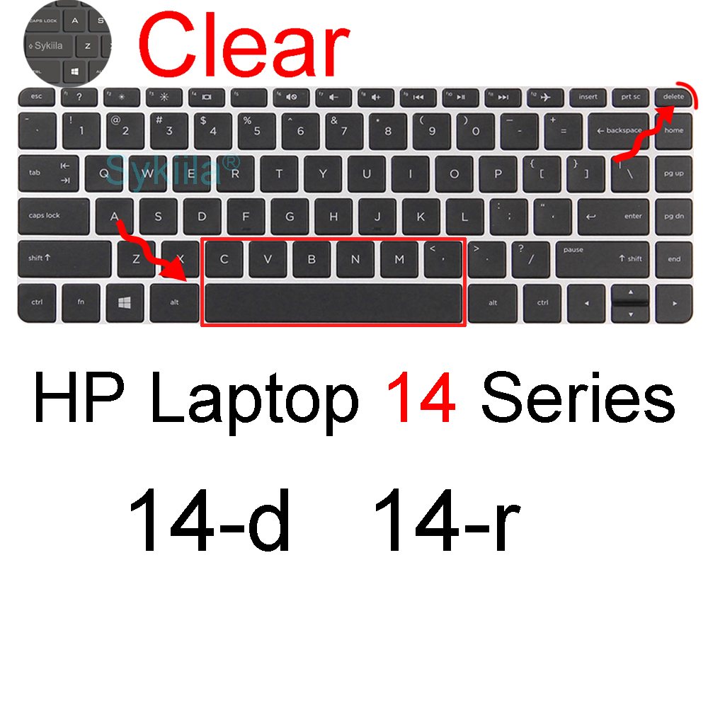 Keyboard Cover for HP Laptop 14 14t 14-ep 14-em 14-eg 14-fr 14-fq 14-dq 14-dr Essential 14g 14s 14z Silicone Protector Skin Case: MULTI