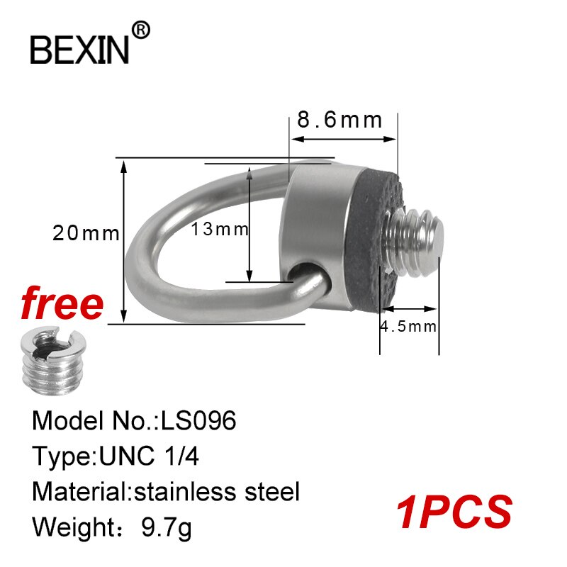 DSLR strap screw d ring camera screw mount 1/4 inch quick release plate Screw for the camera accessories（adapter as a ）: LS096