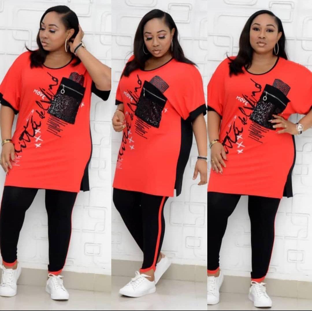 Two Piece Sets Tops And Pants Women Dubai Muslim Abaya 2 Pieces Sets Kaftan Islam Turkish Islamic Clothing Dress Sets: Red / XL