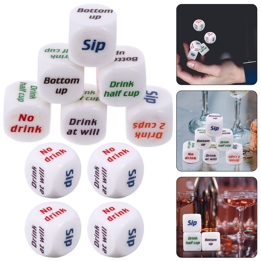 Drinking Dice Stylish Durable Portable Game Rolling Dice Entertainment Dices Adult Favor Dices