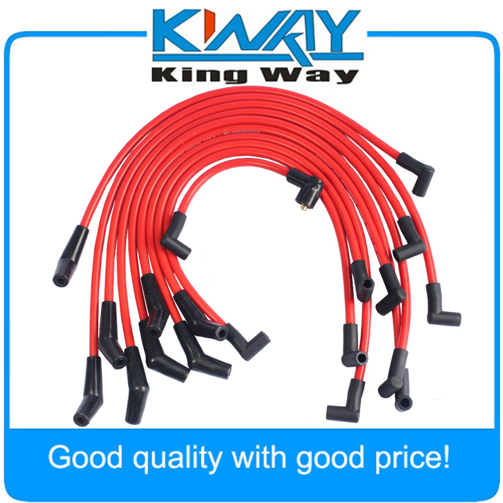 JDMSPEED – jeu de fils de bougie d'allumage rouge 10.5MM, adapté à Ford Mustang F150 5.0L 5.8L, SB SBF 302