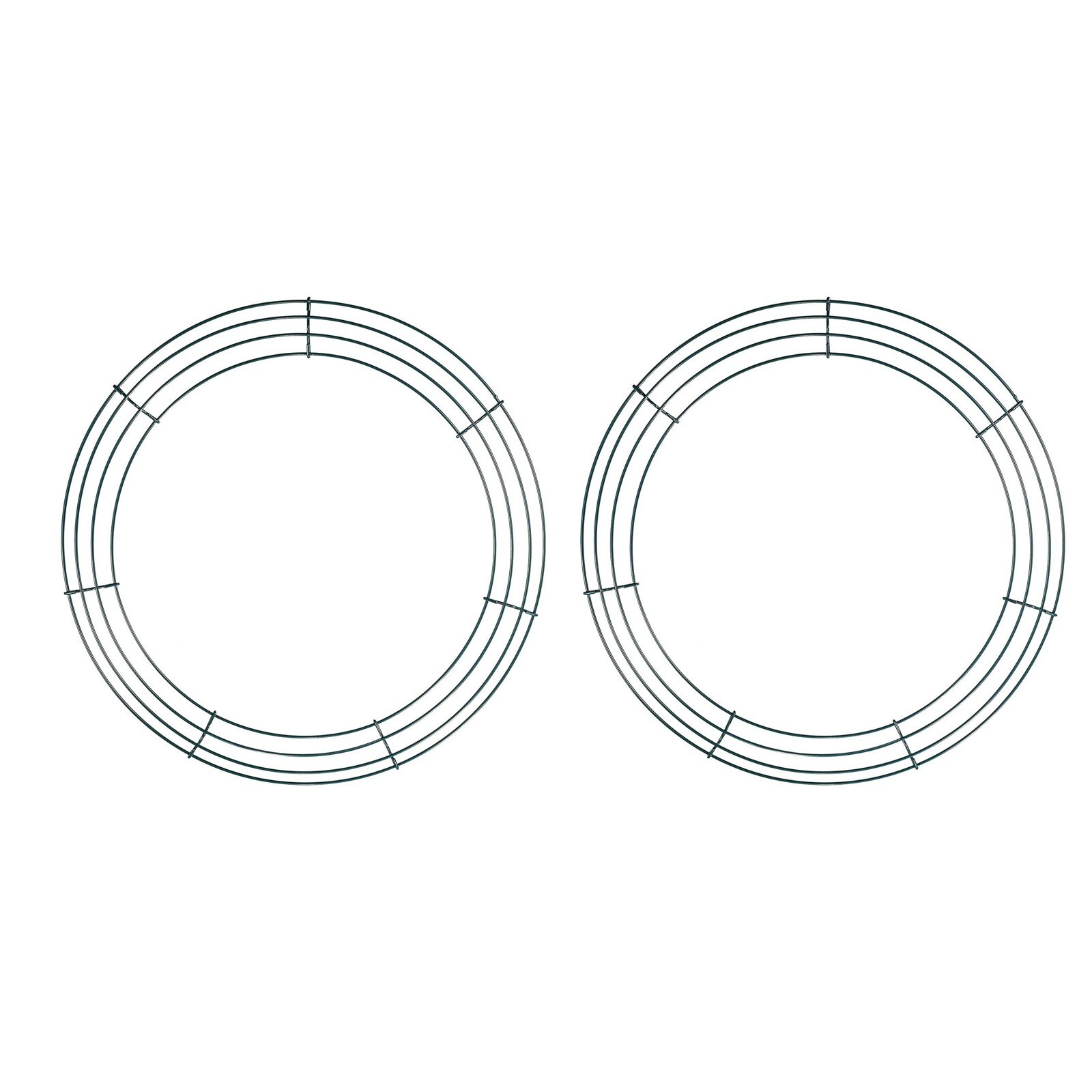 Round Metal Wreath 14 In Heart-Shaped Wire Frame Wedding Valentine's Day DIY: 2Pcs / 12inches