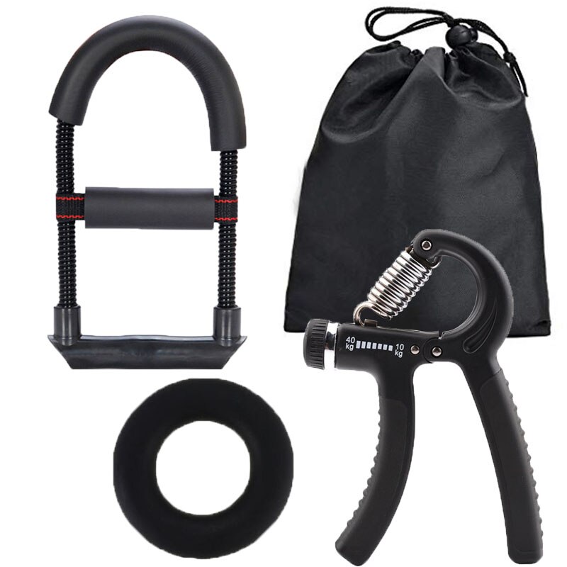 Appareil de musculation du poignet, anneau de remise en forme des bras, renforcement de la poignée des mains, gymnastique sportive, exercice de puissance complet, récupération des muscles, Pow des doigts: Black