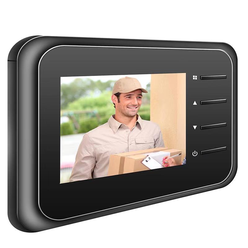 Kighul dørklokke kamera video-øje auto foto videooptagelse elektronisk ring natvisning digital dørviser hjemme sikkerhed