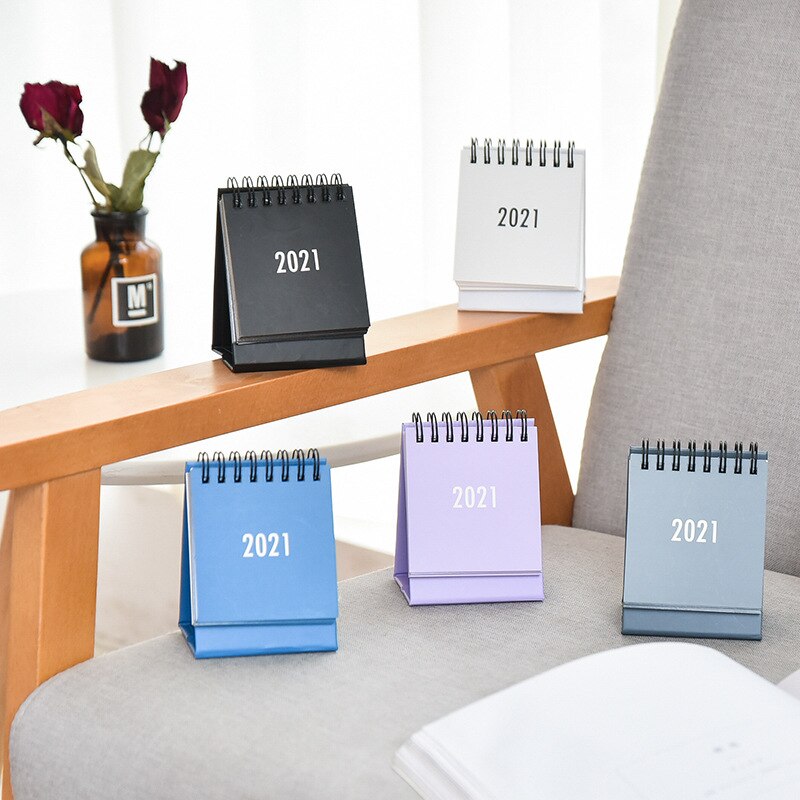 Skrivebordskalender dagbog novedade planlægger bordplade bord tidsplan notesbog mini bærbar kalender skole kontorartikler