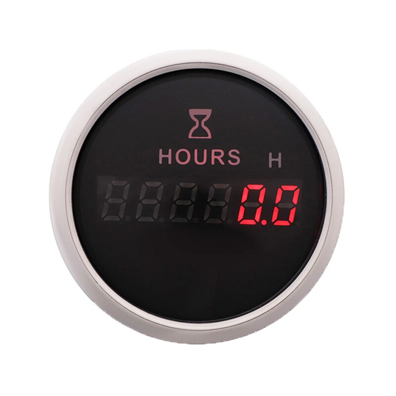 Båt timmätare lcd display klockmätare bil digital timmätare med rött ljus passar för marin båt yacht 9-32v 52mm 2 "