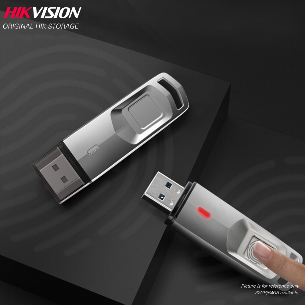 Hikvision Originele Usb Flash Drive 3.0 32 Gb 64 Gb Vingerafdruk Versleutelde Usb 3.0 Pen Drive Security Geheugen Usb Schijf stick # M200F