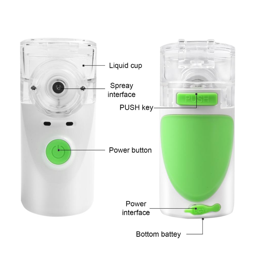 Mini handhållen bärbar nebulisator, luftfuktare speciellt för vuxna och barn