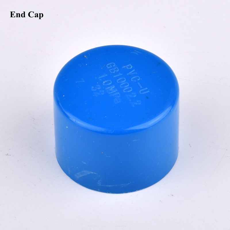 20~63mm PVC Pipe Connector, Straight Elbow Joint End Cap Garden Watering Tee Tube Joint Irrigation Aquarium Fish Tank Fittings: grey / 1''