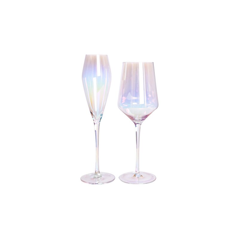 Rainbow Glass Europe Dazzle Color Wine Glass Champagne Glass Red Wine Glass Wedding Crystal Cocktail Glasses