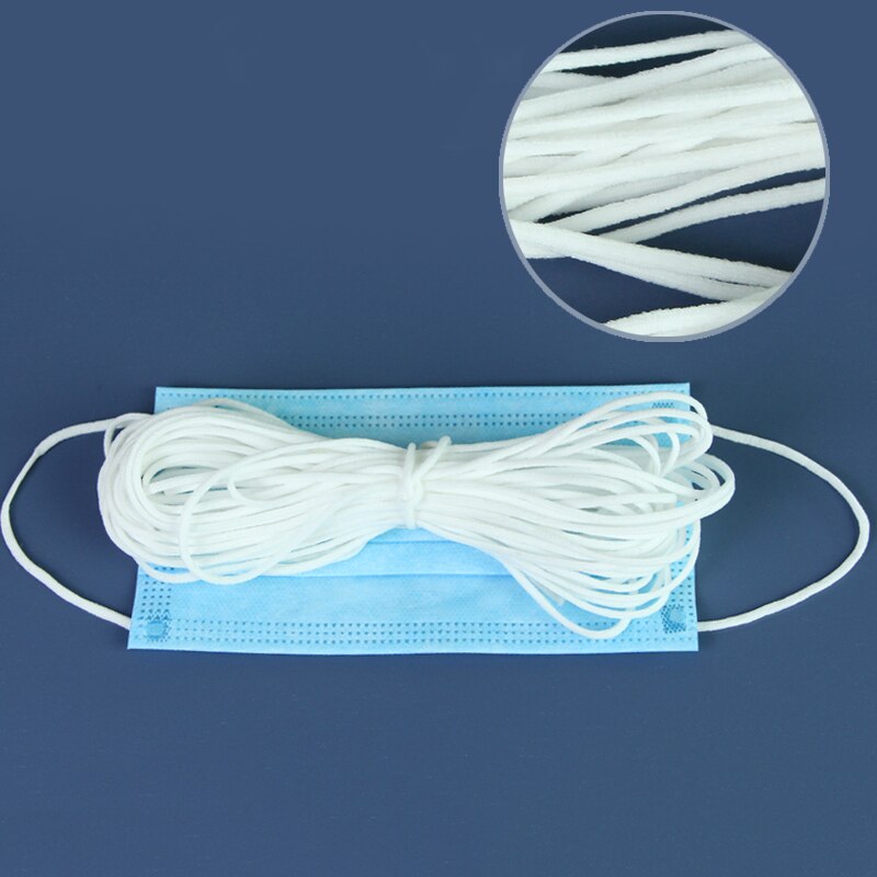 3mm maske elastisk gummibånd maske ørehængende reb rundt elastik bånd diy håndværk sy beklædning tilbehør