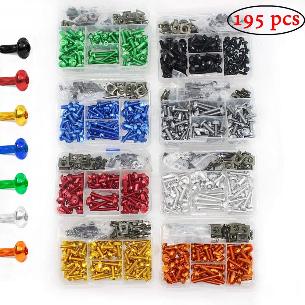 Motorcycle Full Fairing Bolts Fasteners Kit Aluminum M5 M6 Bodywork Screws Nut Set