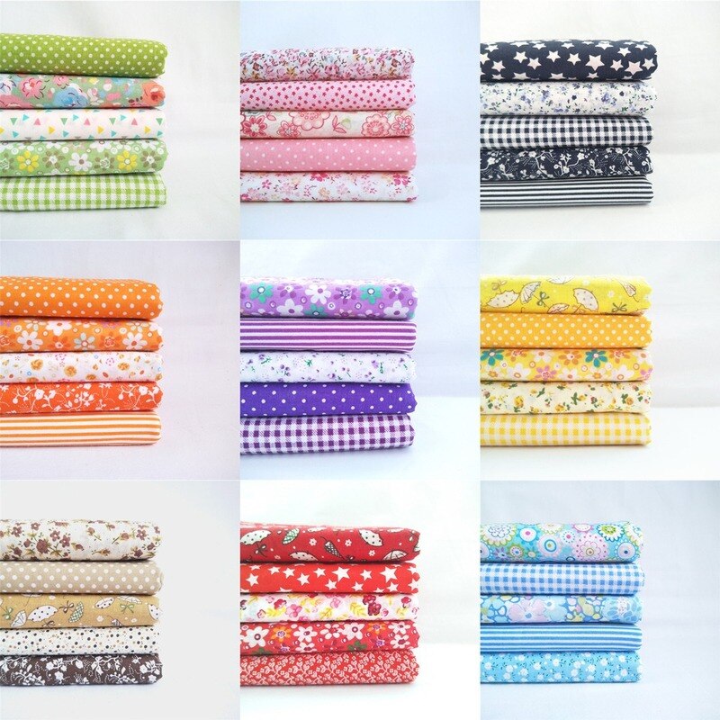 Pure Cotton Plain Hand-made Cloth Group 50 * 50cm Rural Patchwork Style Multi Color Into DIYfabric by the yard