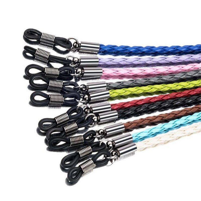 Pu leren brillen, brillenketting, kettingkoord voor sportveiligheid, zonnebrillenkettinghouder, koordriem, brillenaccessoires