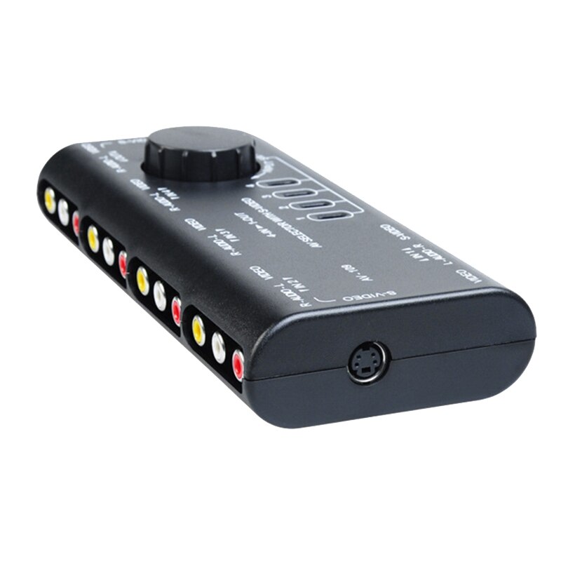 AV-109 Av Selector 4 In 1 Audio-Video-uitgang Selector Met Composite S-Video Video Selector: Default Title