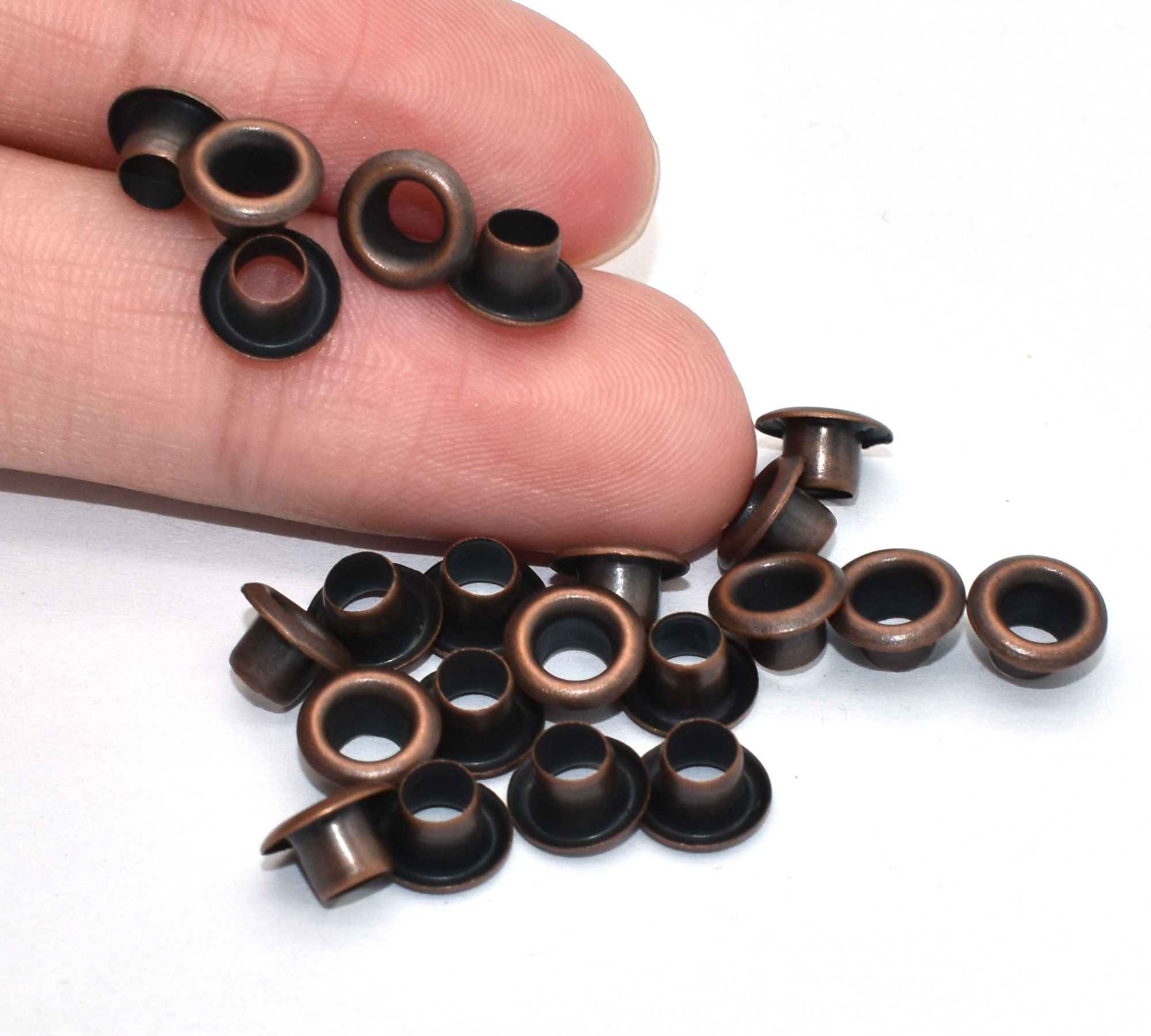 Ojales de cobre de 3mm, arandelas de hierro para manualidades de cuero, accesorios para zapatos, bolsa de costura, bolso, Hardware de fabricación