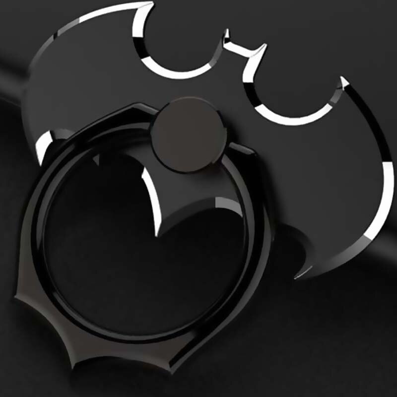 Bat – support de téléphone portable rotatif à 360 degrés avec anneau de doigt, pour iPhone XS 6 8 et Xiaomi MI8: Black