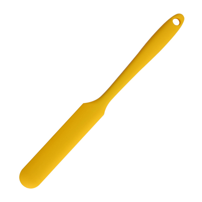 Silicone Long Scraper Color Cream Long Knife Scraper Cake Making Small Accessories Silicon Spatula Baking Tools for Cakes: Yellow