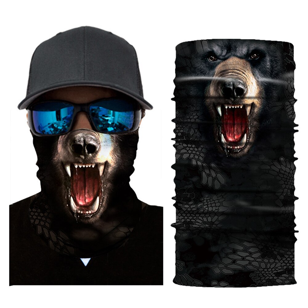 WOSAWE Motorcycle Balaclava Face Mask Men's Outdoor Sports Windproof head Mask animal pattern motocross face mask motorcycle: ZYMZAC25