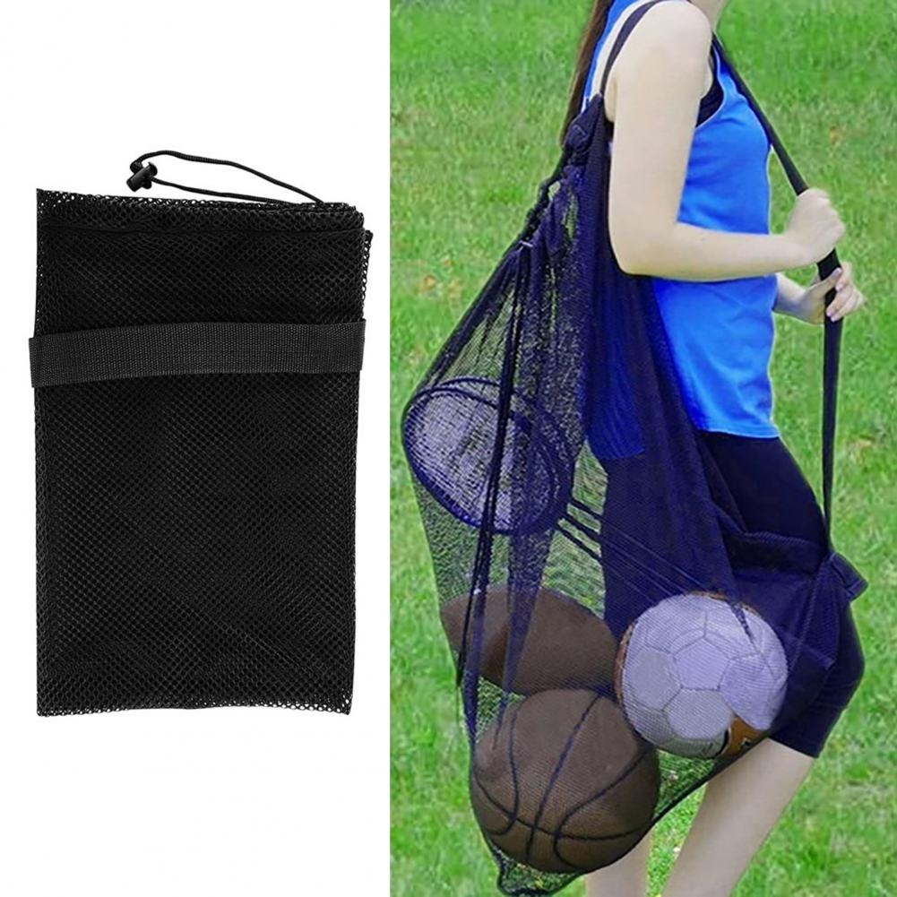Nätutrustningsväska boll tjockare stor kapacitet dragsko sportutrustning basket fotboll sportnätförvaringsväska för barn