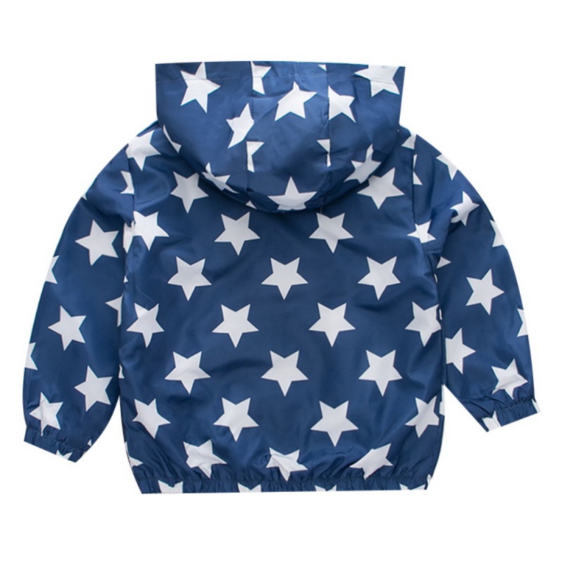 Baby Print Coat Kids Clothes Boys Jackets Children Hooded Zipper Windbreaker Infant Waterproof Hoodies For Girls