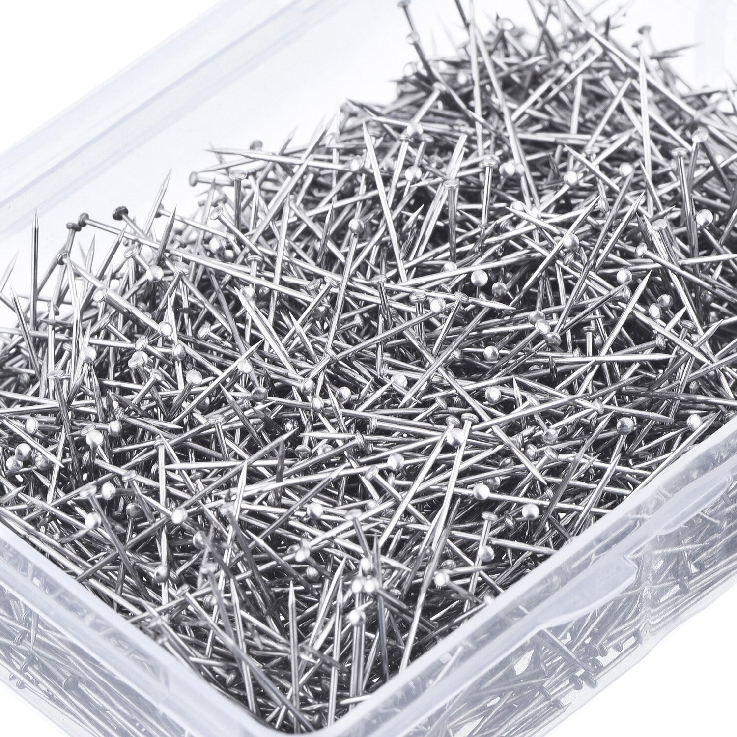 300Pcs 35Mm Rvs Naaien Pins Naaister Straight Quilten Pins Satijn Head Pins Voor Sieraden Maken Naaien Gereedschap