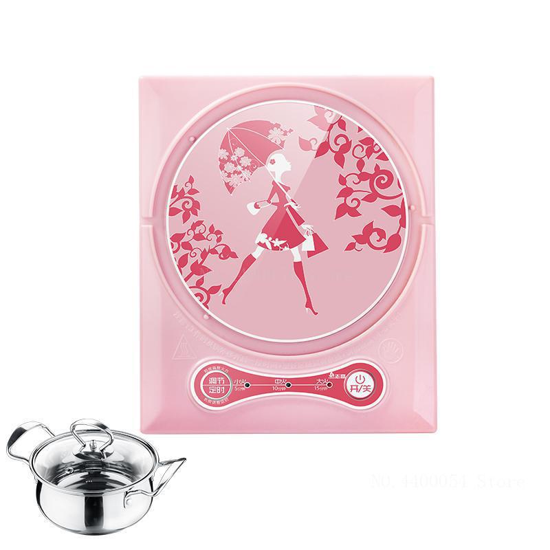 600W/900W Mini Electric Multi Cookers Induction Cooker Electric Multi Cookers student dormitory with stainless steel pot: 3