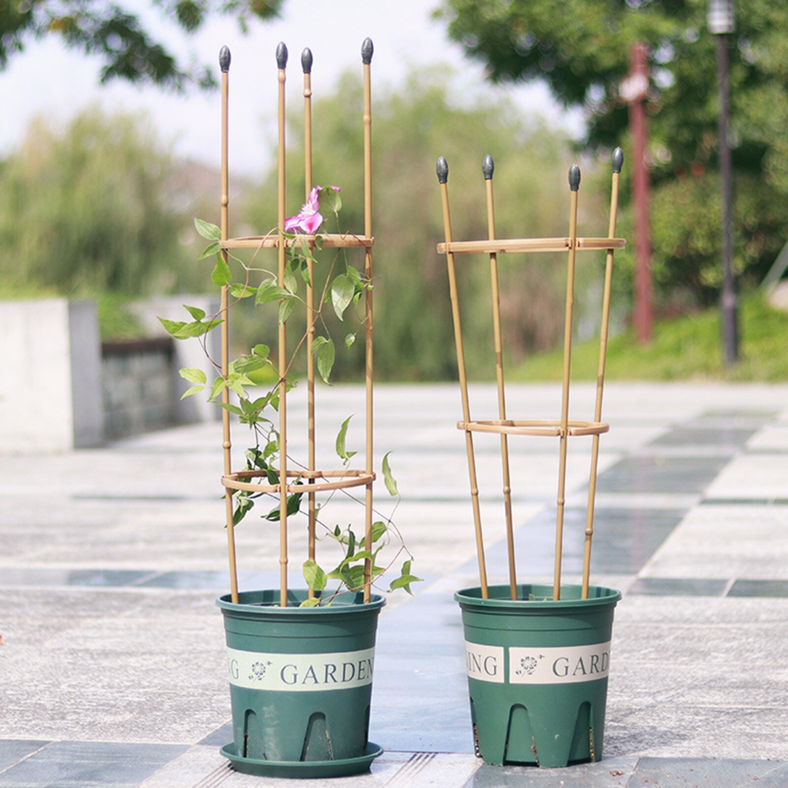 Durable Climbing Plant Support Imitation bamboo 4-pole Climbing FrameTools Flower Vegetables Plant Support Frame Brackets