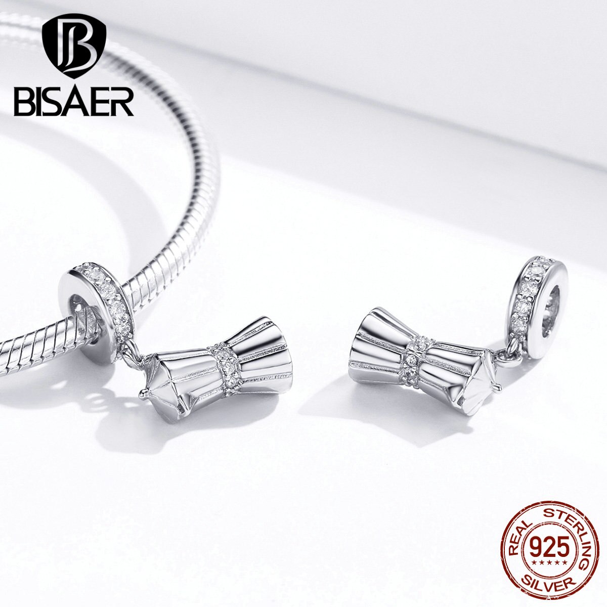 Cup Beads BISAER 925 Sterling Silver Coffee Cups Floats Cafe Beads Charms fit charms Bracelets silver 925 original jewelry