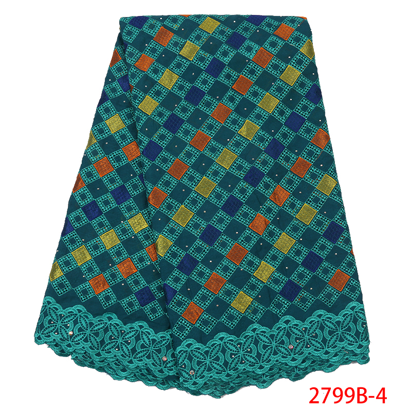 schweizer Schleier spitze schwarz Afrikanische spitze schweizer spitze baumwolle mit steinen kleider für frauen KS2799B-2