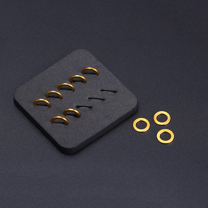 Risico 10 stuks  m5 m6 titanium ti bout afstandhouder universele fiets stuurpen rem schroef ringen pakking voor fiets bouten 5mm/6mm