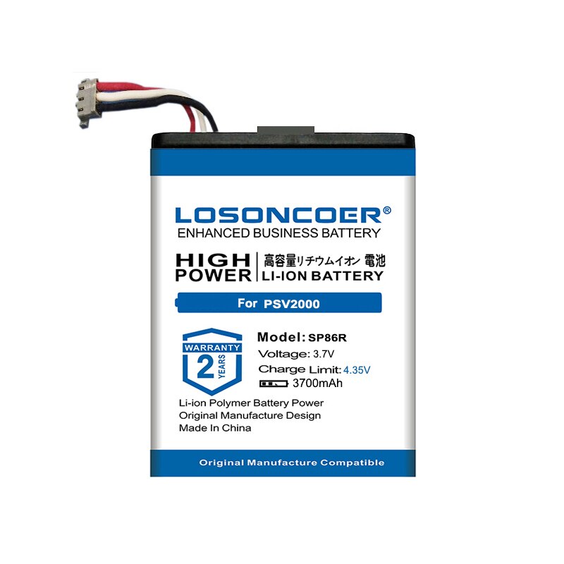 LOSONCOER SP86R 3700mAh Batterie Für Sony Ps Vita 2000 Psvita2000 PSV 2XXX PSV SP86R PSV2000 PCH-2007 4-451-971-01 PS Vita 2007
