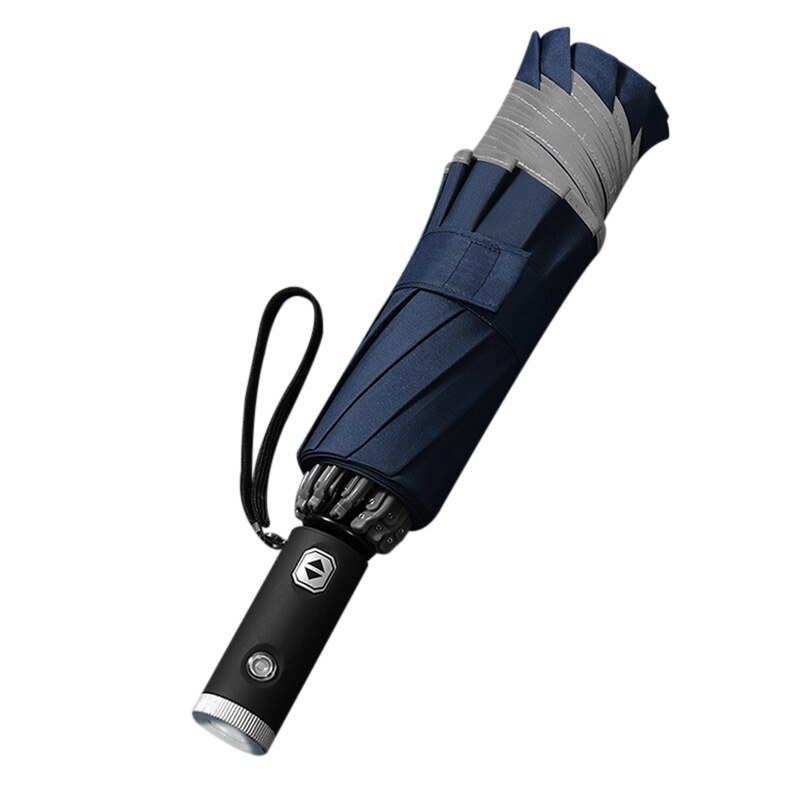 3 Fold Reverse Automatische Regen Paraplu Auto Clear Paraplu Regen Vrouwen Parasol Paraplu EIG88: navy blue