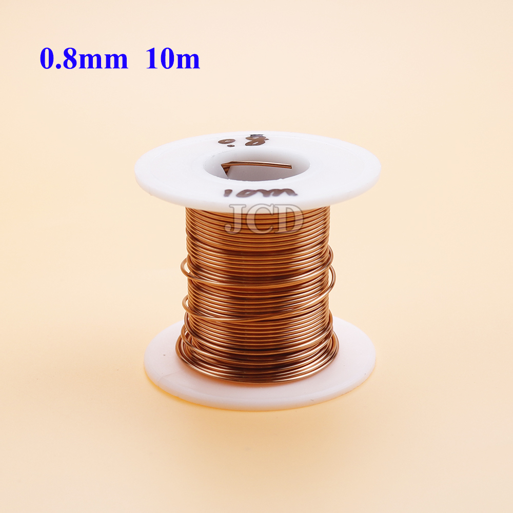 10m/50m/100m enameled copper wire enameled wire electromagnetic coil winding wire manufacturing electromagnet copper wire: Brown