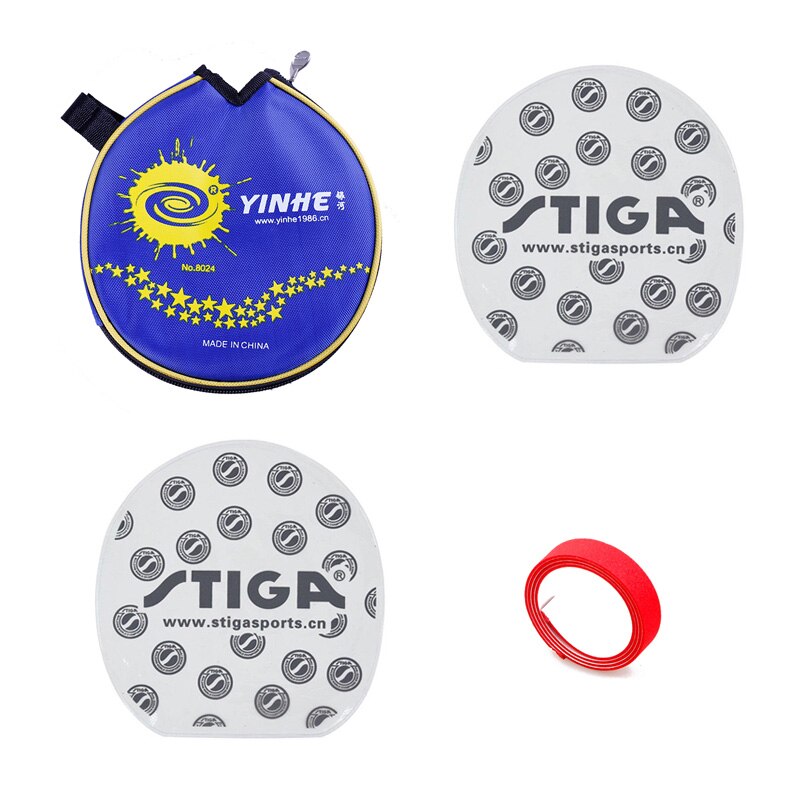 YINHE / SANWEI Table Tennis Case for Table Tennis Racket Bat Protective Round Bag Tenis De Mesa: Blue x Film x Tape