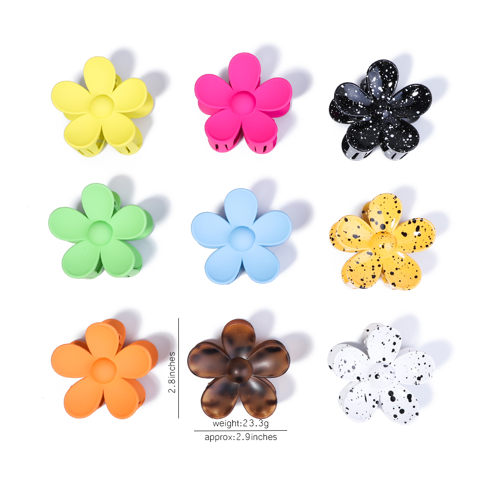 Pinces à cheveux en forme de fleur coréenne pour femmes et filles, barrettes, griffes de crabe, queue de cheval, épingles à cheveux, barrettes de bain, accessoires de coiffure