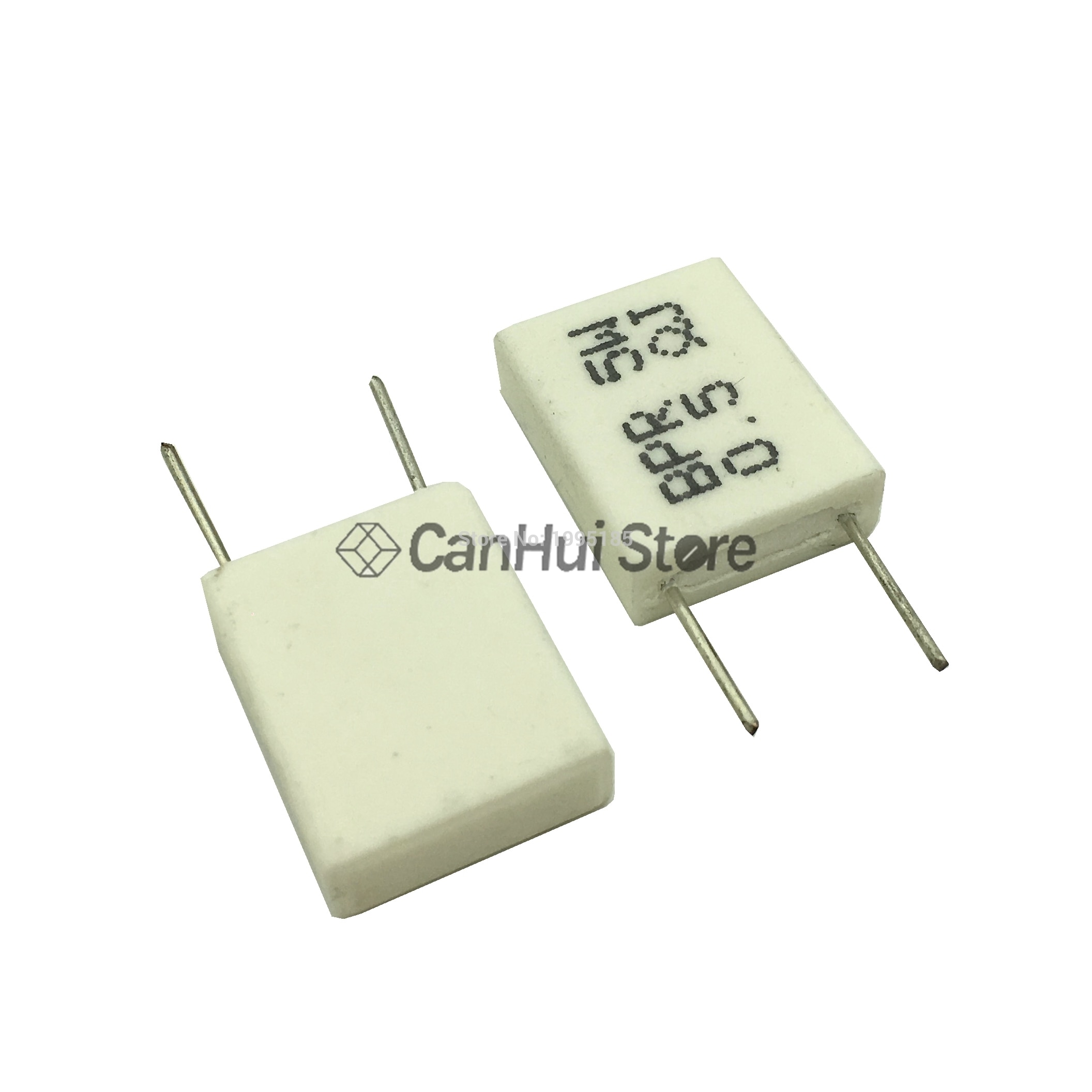 10pcs 5W 0.01 0.015 0.02 0.05 0.1 0.15 0.2 0.25 0.33 0.47 0.5 ohm Non-inductive Ceramic Cement Resistor