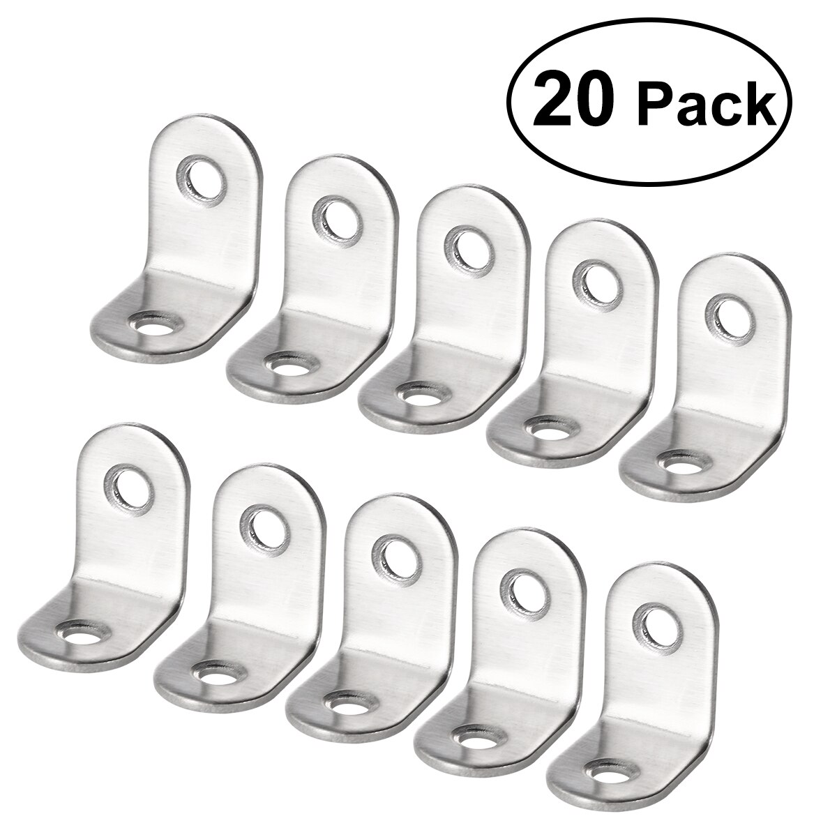 20pcs 90 Degree Angle Bracket Portable Useful Practical 25mm Metal Angle Brackets for Home Indoor Inside