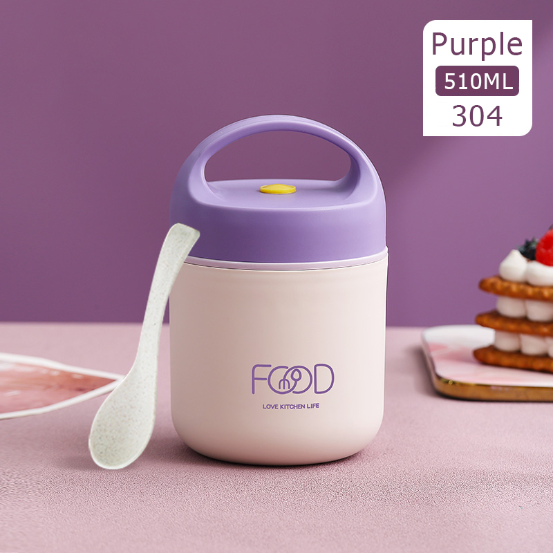 Stainless Steel Vacuum Thermal Lunch Box Insulated Lunch Bag Food Warmer Soup Cup Thermos Containers Bento Lunch Box for Kids: Red