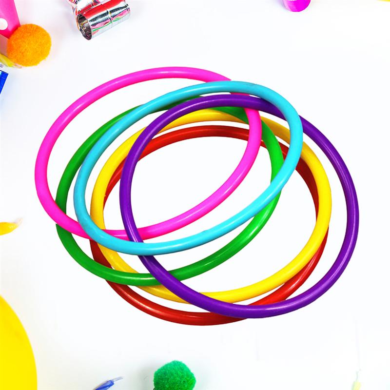 24 stk kaste ringe farverige plastik børn ring kaste til børnehave haven skole baghave udendørs indendørs