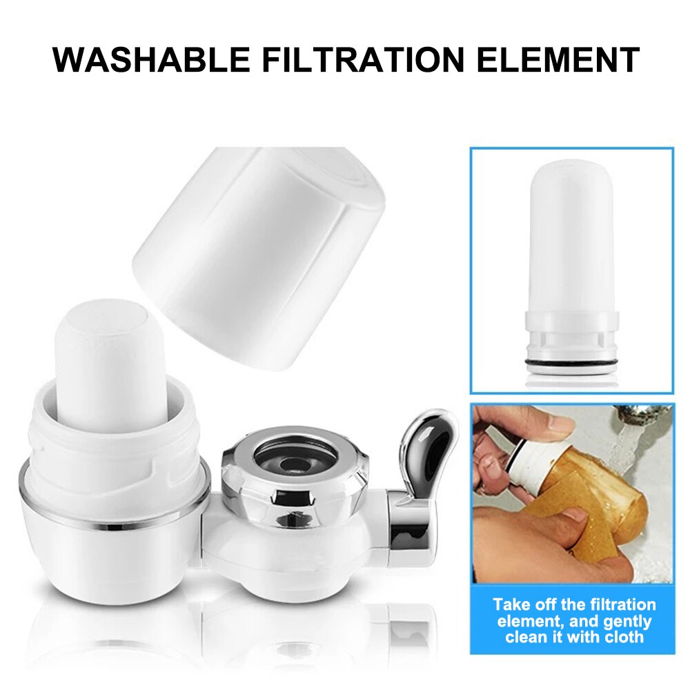 Home Faucet Water Filter System Purifier Kitchen Sink Mount Tap Water Filtration Purifier Cleaner Water Filters Home Chrome