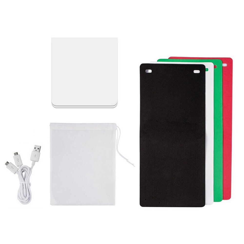 Mini Faltbare Foto Schießen Fotografie leuchtkasten 40x40x40 utton Tragbare Foto Studio Licht Kasten 2 LED Tafeln 6 farbe Kulissen