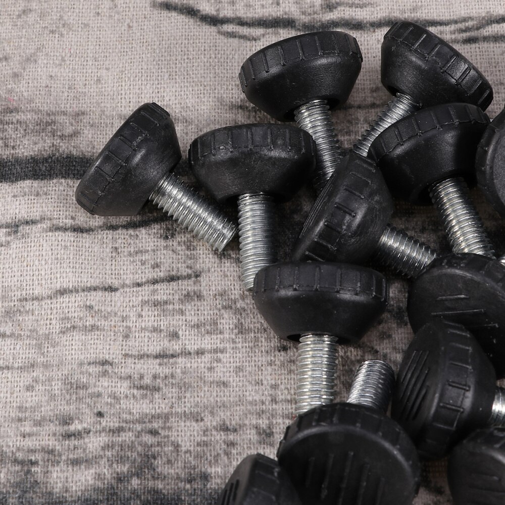 20PCS Furniture Foot Height Adjustment Foot Screw Adjustment Foot Leveling Foot Black